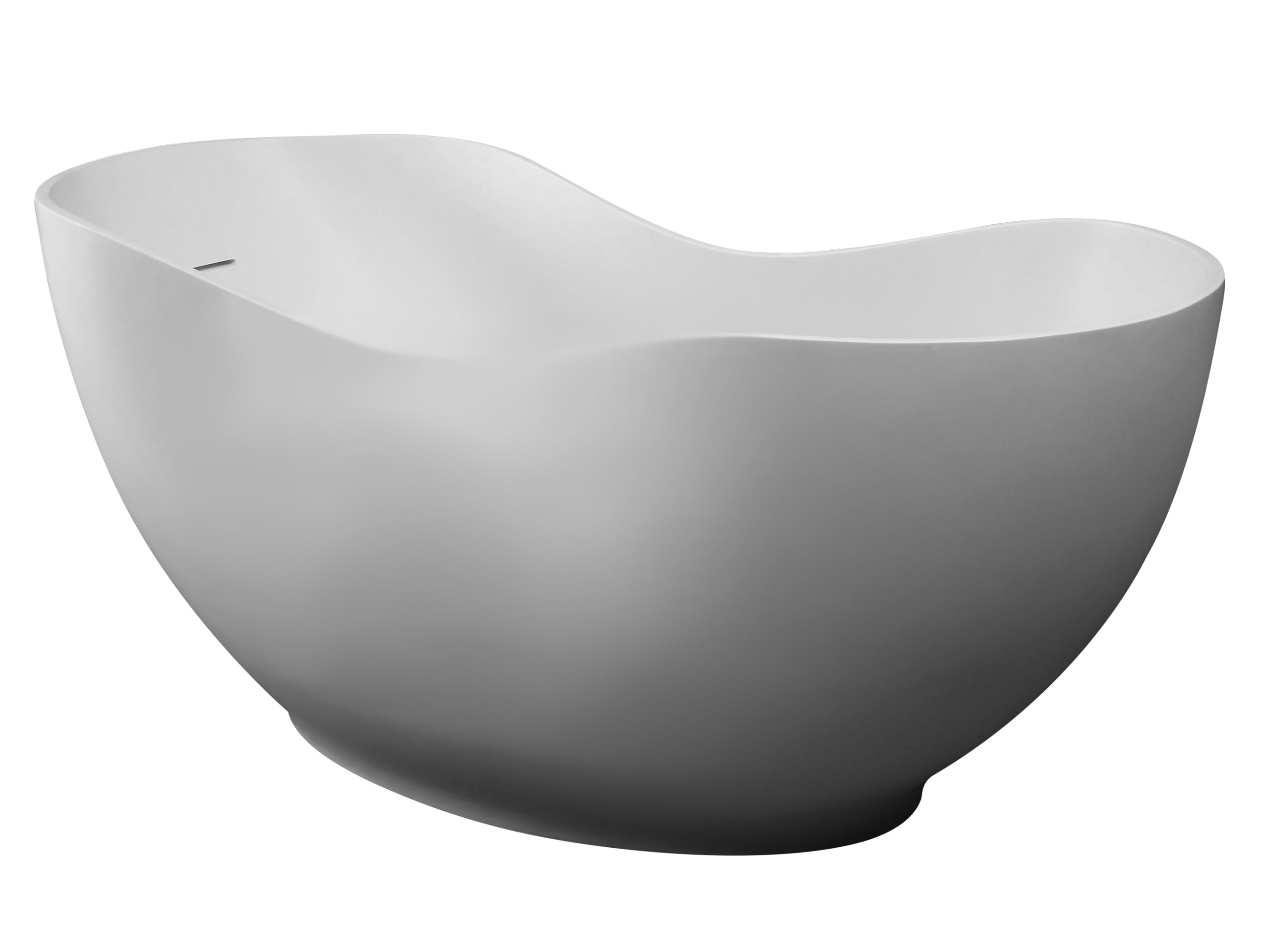 ALFI AB9949 66" White Solid Surface Smooth Resin Soaking Bathtub