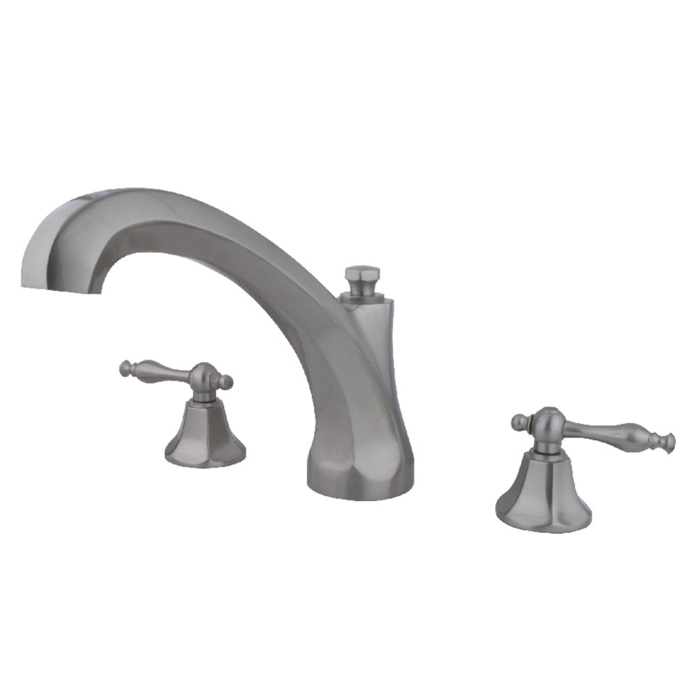 Kingston Brass KS4328NL Metropolitan Two-Handle Deck Mount Roman Tub Faucet, Brushed Nickel