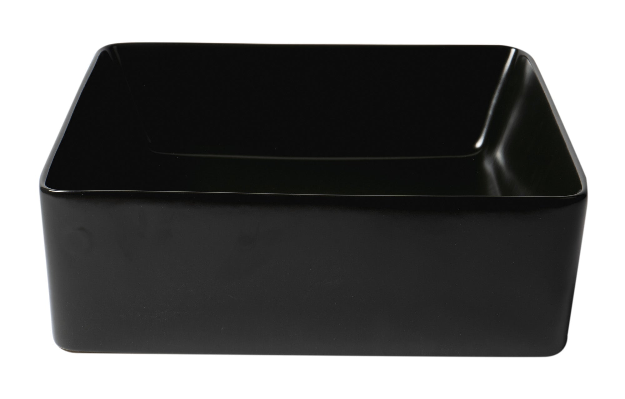 ALFI ABC903-BM Black Matte 16" Modern Square Above Mount Ceramic Sink