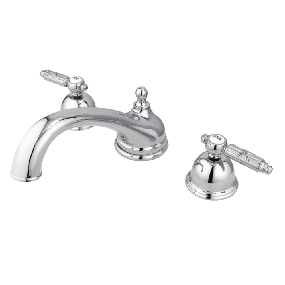Kingston Brass KS3351GL Georgian Two-Handle Deck Mount Roman Tub Faucet, Polished Chrome