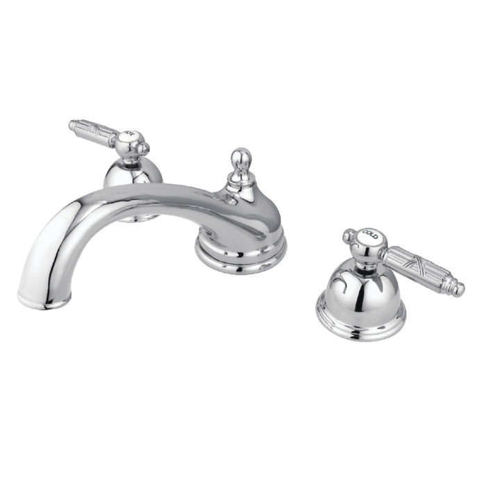 Kingston Brass KS3351GL Georgian Two-Handle Deck Mount Roman Tub Faucet, Polished Chrome