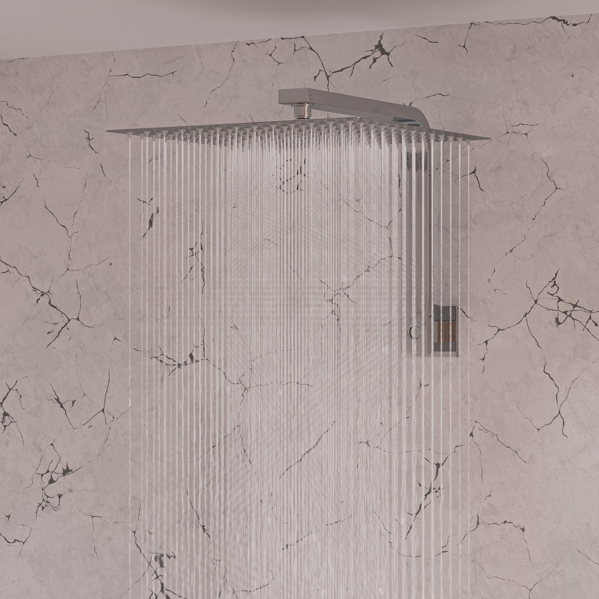 ALFI AB12GSW-PC Polished Chrome 12" Square Raised Wall Mounted Shower Arm