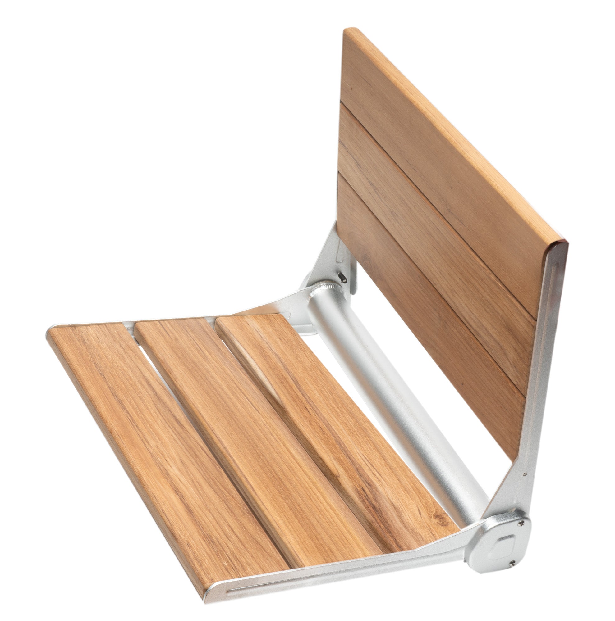 ALFI ABS17 17" Folding Teak Wood Shower Seat Bench with Backrest
