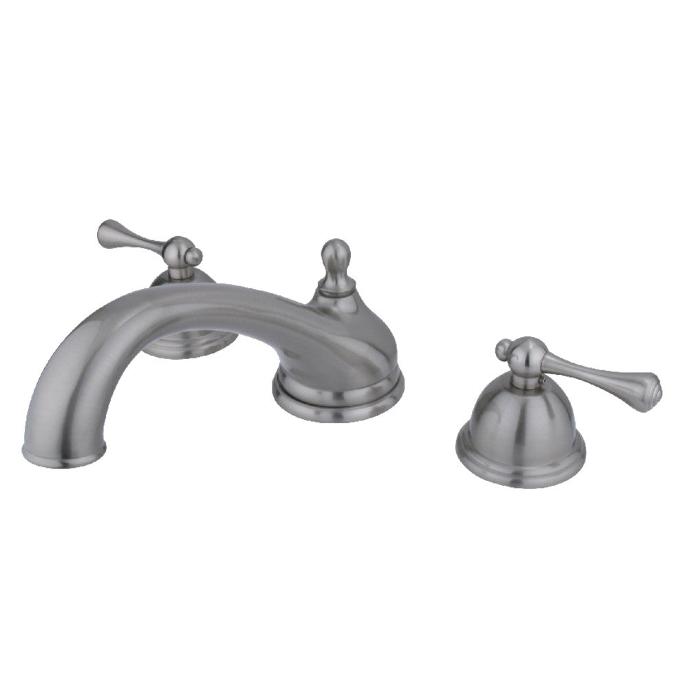 Kingston Brass KS3358BL Vintage Two-Handle Deck Mount Roman Tub Faucet, Brushed Nickel