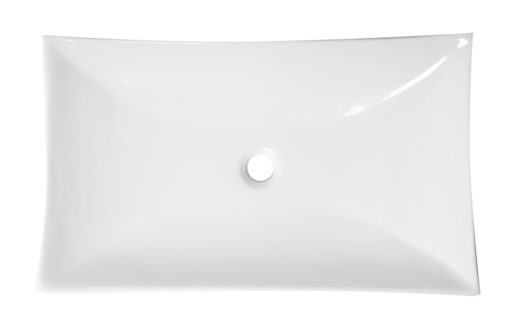 ALFI ABC904 White 26" Fancy Rectangular Above Mount Ceramic Sink