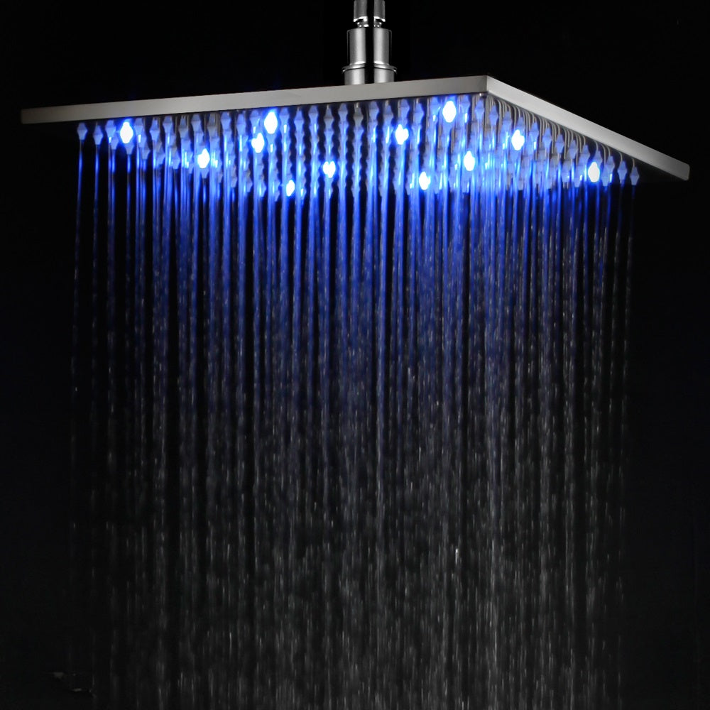 ALFI LED12S-PC Polished Chrome 12" Square Multi Color LED Rain Shower Head