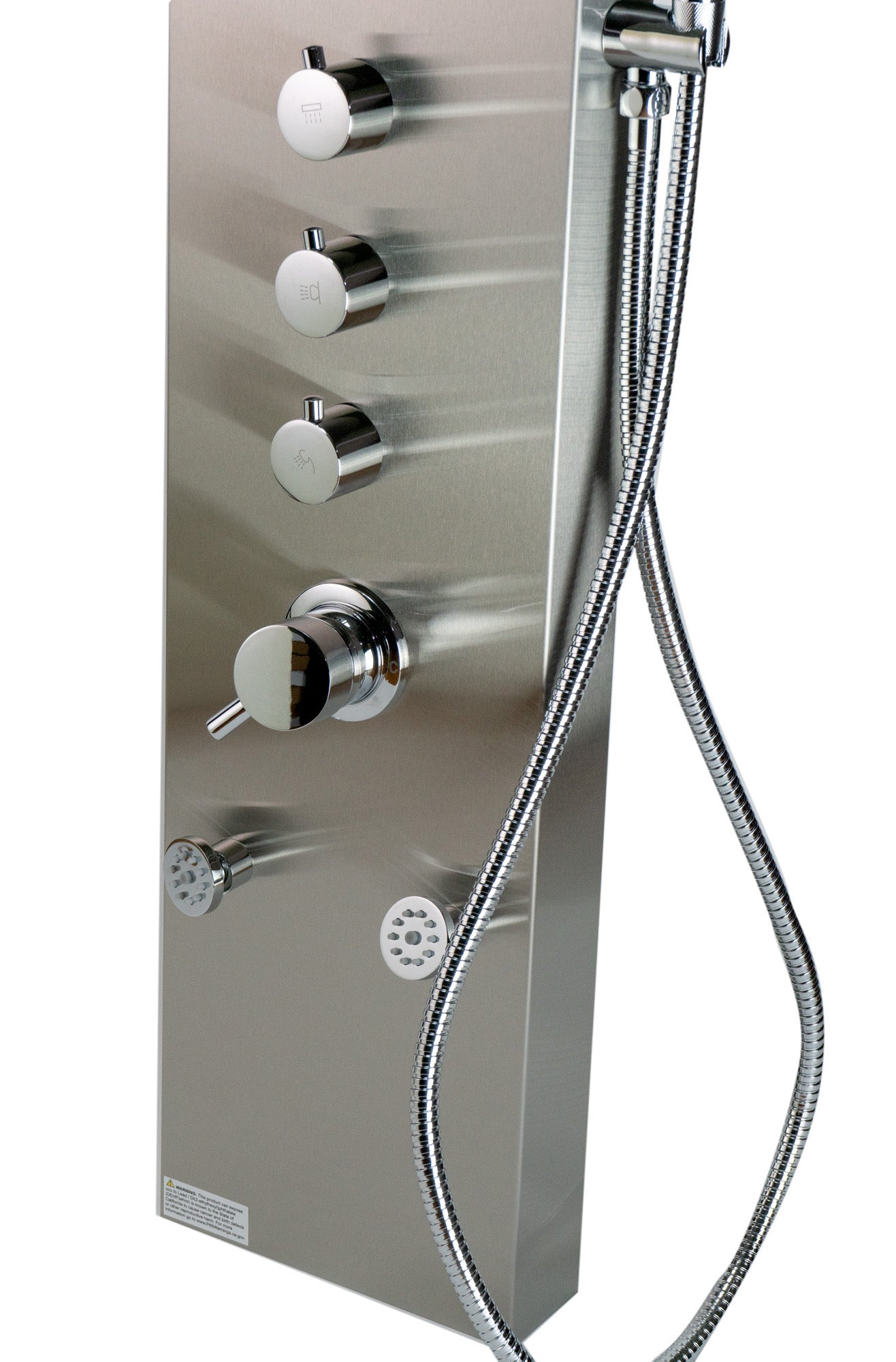 ALFI ABSP40 Stainless Steel Shower Panel with 6 Body Sprays