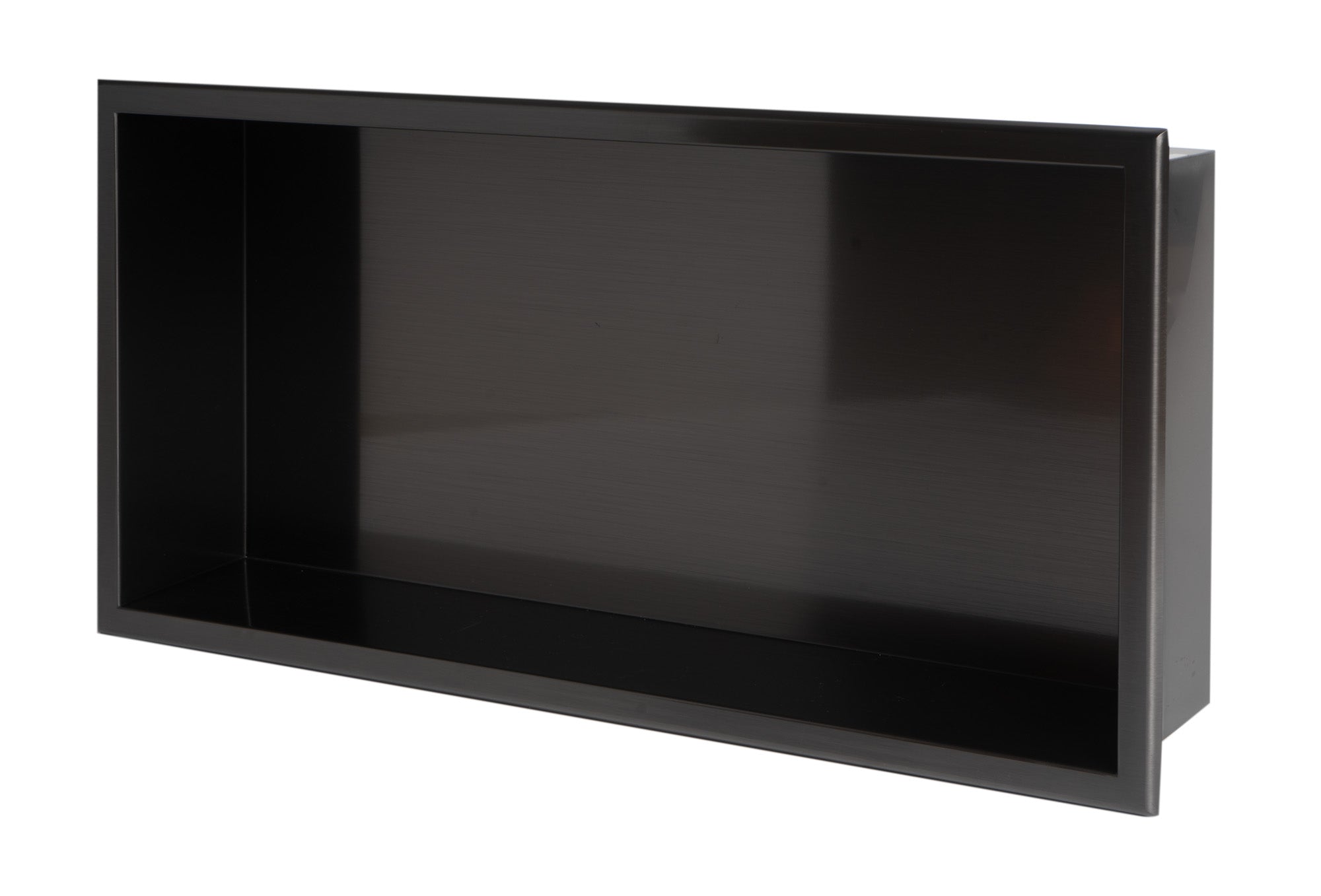 ALFI ABNP2412-BB 24" x 12" Brushed Black PVD Stainless Steel Horizontal Single Shelf Shower Niche