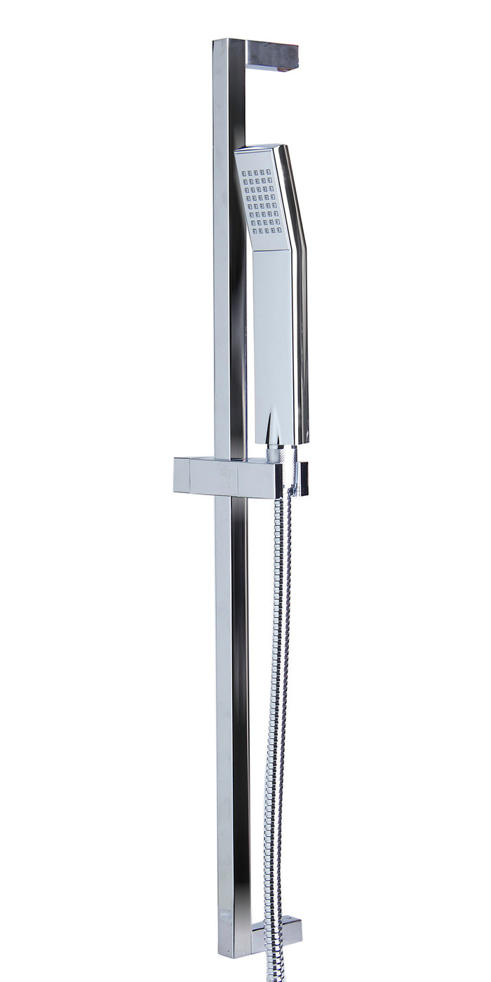 ALFI AB7606-PC Polished Chrome Sliding Rail Hand Held Shower Head Set with Hose