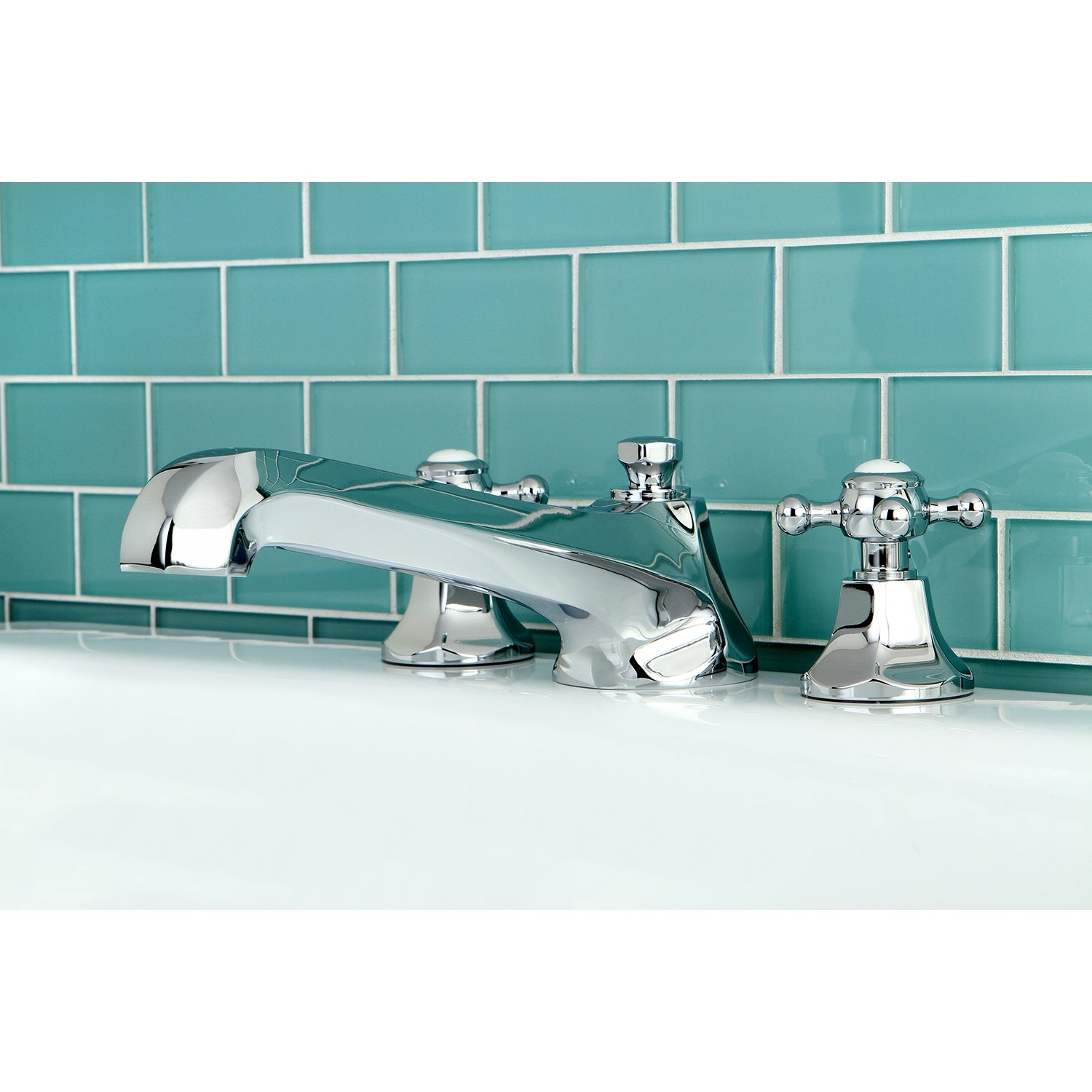 Kingston Brass KS4301BX Metropolitan Two-Handle Deck Mount Roman Tub Faucet, Polished Chrome