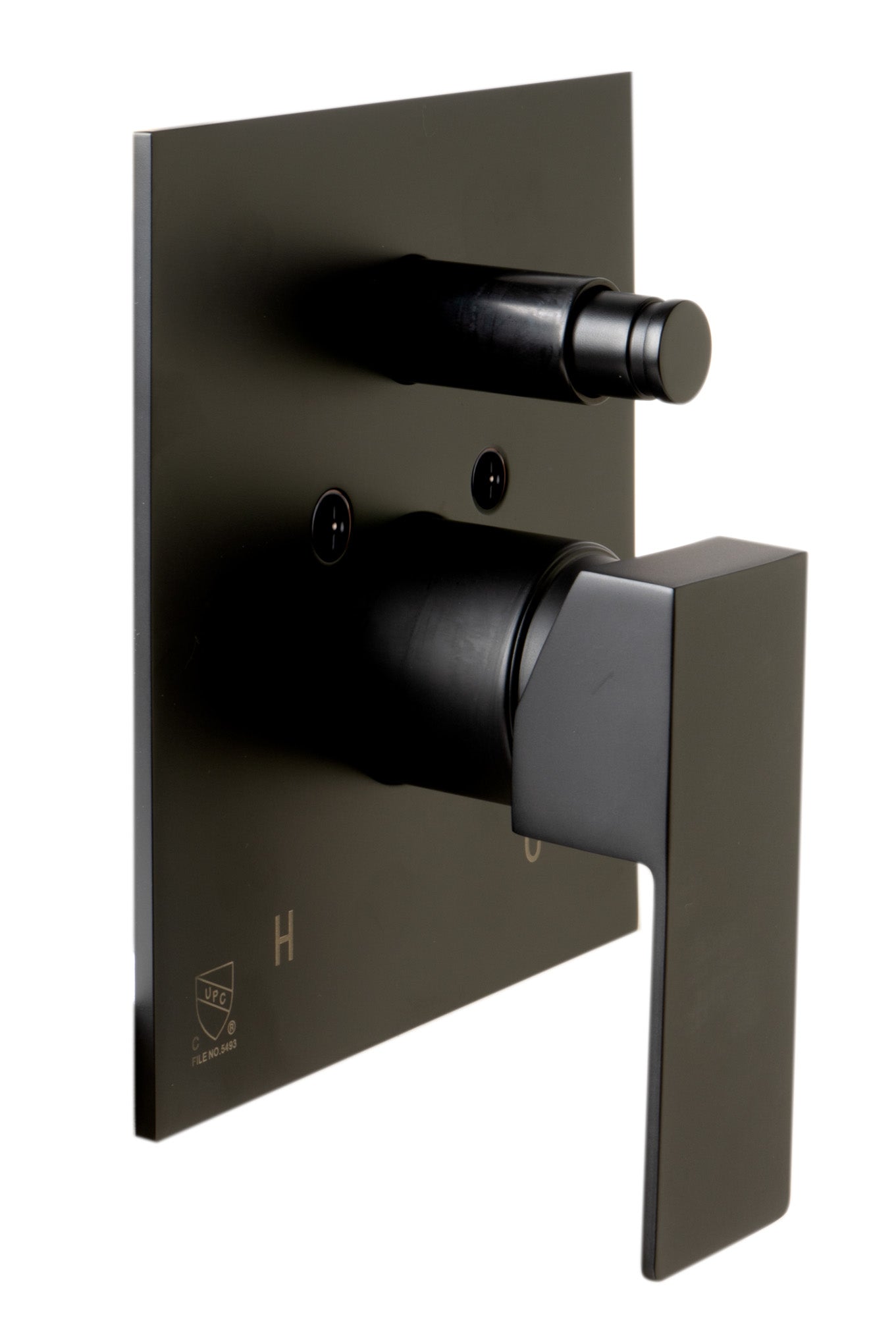 ALFI AB5601-BM Black Matte Shower Valve with Square Lever Handle and Diverter