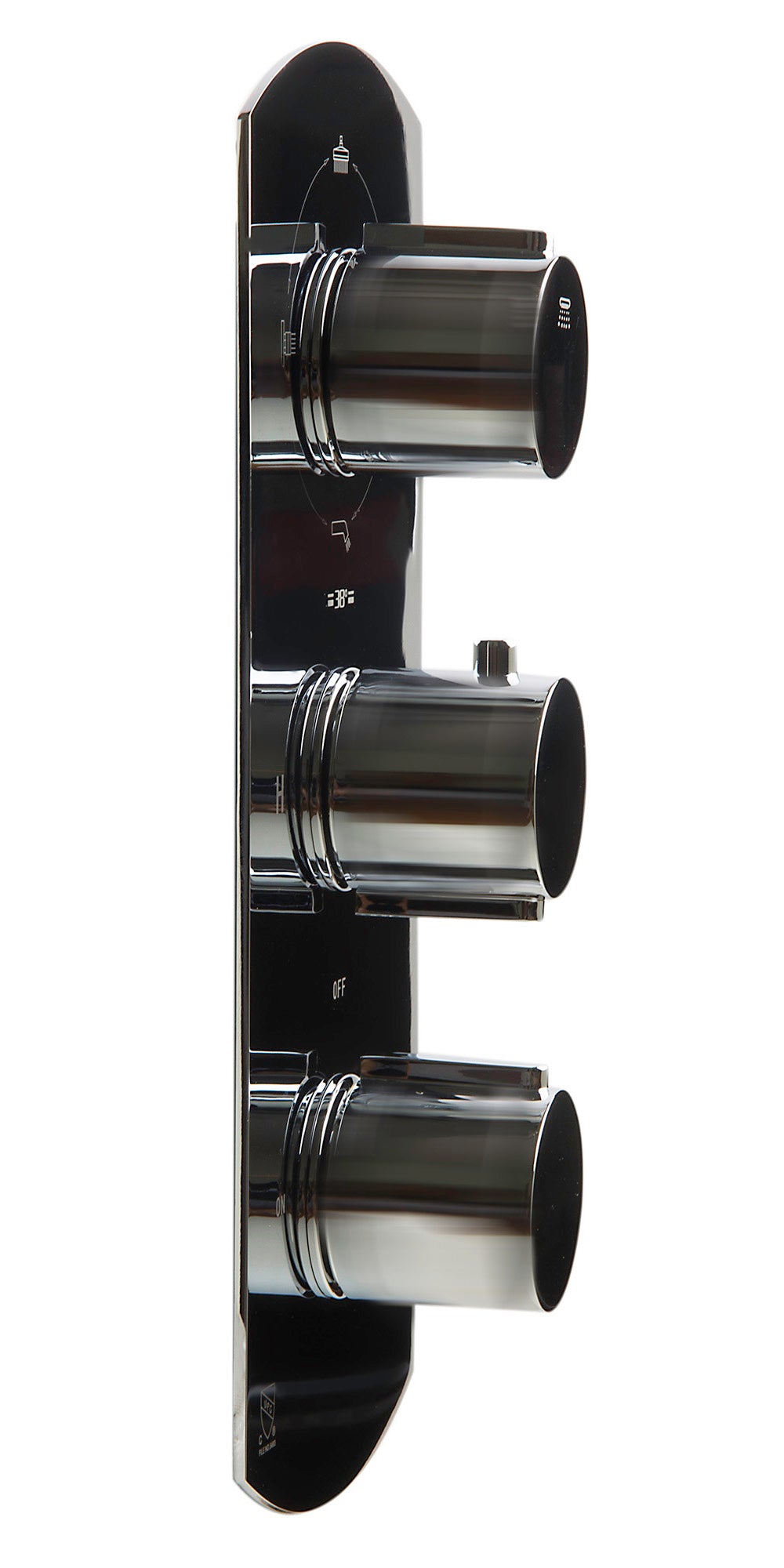 ALFI AB4101-PC Polished Chrome Concealed 4-Way Thermostatic Valve Shower Mixer /w Round Knobs