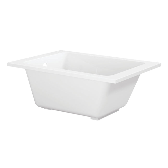 Kingston Brass VTPN483419T 48" Acrylic Rectangular Drop-In Tub with Anti-Skid Surface, Glossy White