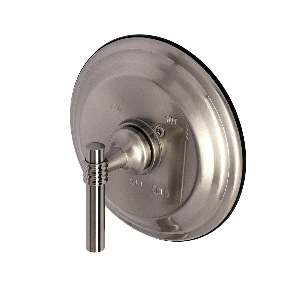 Kingston Brass KB2638MLLST Single-Handle Pressure Balanced Tub and Shower Faucet, Valve and Trim Only, Brushed Nickel