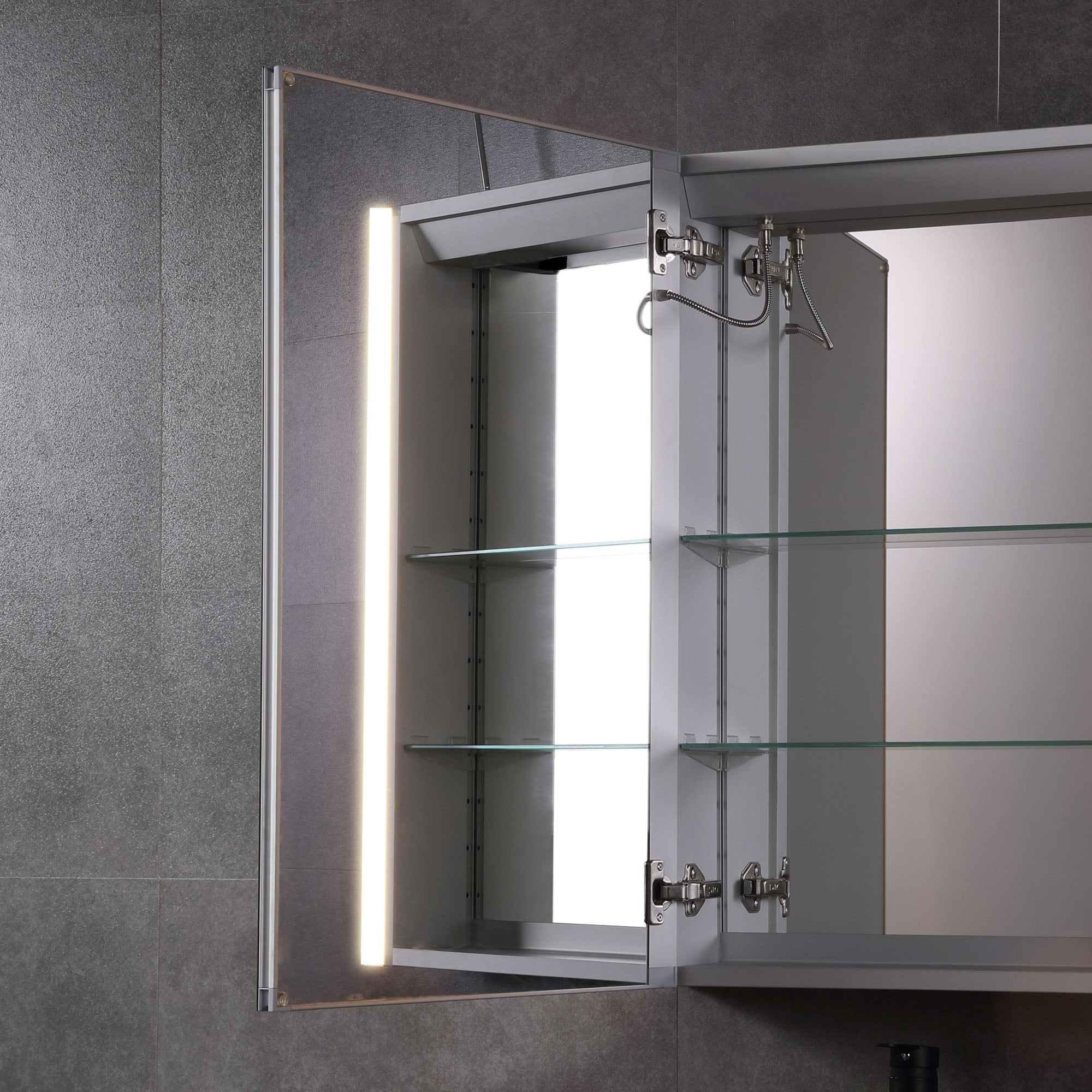 ALFI ABMC2432BT 24" x 32" Single Door LED Light Bluetooth Medicine Cabinet
