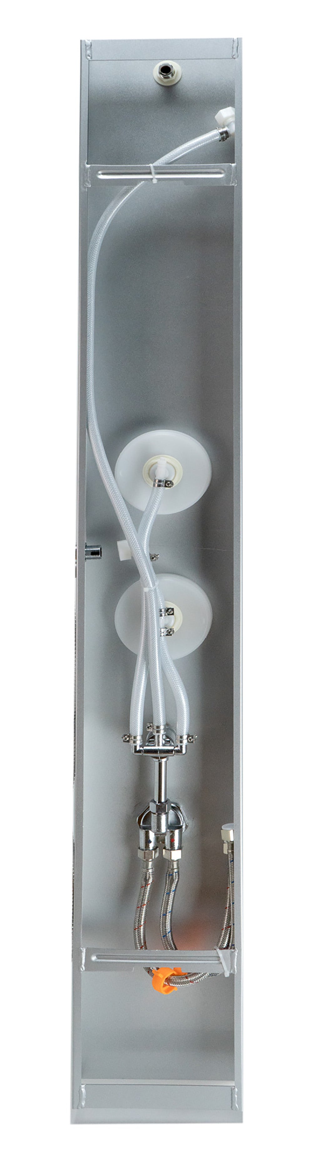ALFI ABSP50W White Glass Shower Panel with 2 Body Sprays and Rain Shower Head