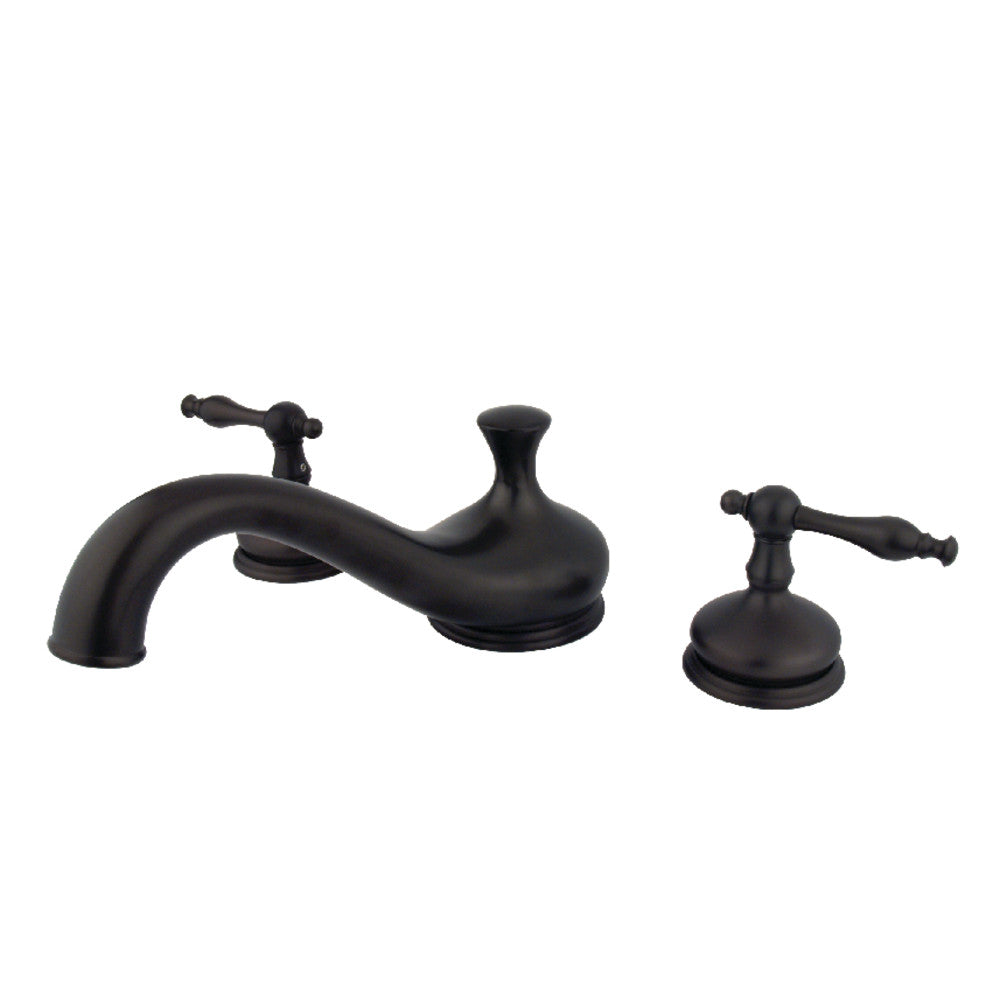 Kingston Brass KS3335NL Heritage Two-Handle Deck Mount Roman Tub Faucet, Oil Rubbed Bronze