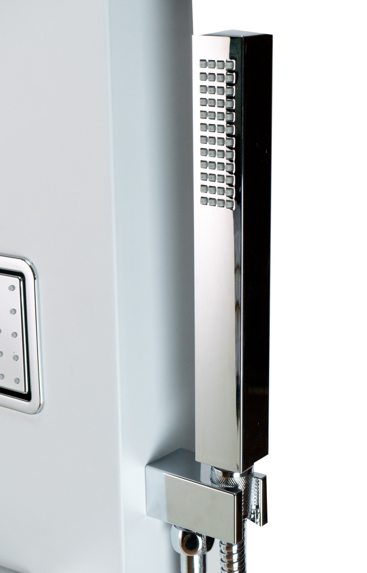 ALFI ABSP60W White Aluminum Shower Panel with 2 Body Sprays and Rain Shower Head
