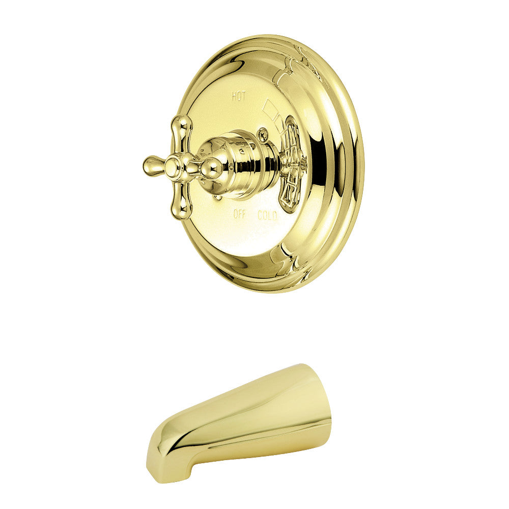 Kingston Brass KB3632AXTO Vintage Single-Handle Pressure Balanced Tub Faucet, Polished Brass