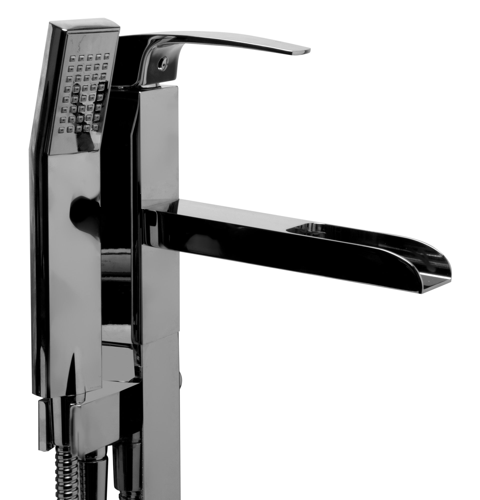 ALFI AB2843-PC Polished Chrome Single Hole Floor Mounted Waterfall Tub Filler