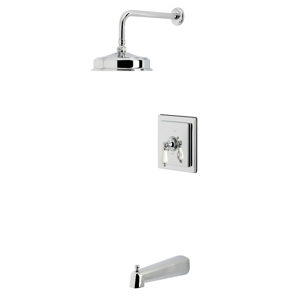 Kingston Brass KB5891PL Demure Single-Handle Pressure Balanced Tub and Shower Faucet, Polished Chrome