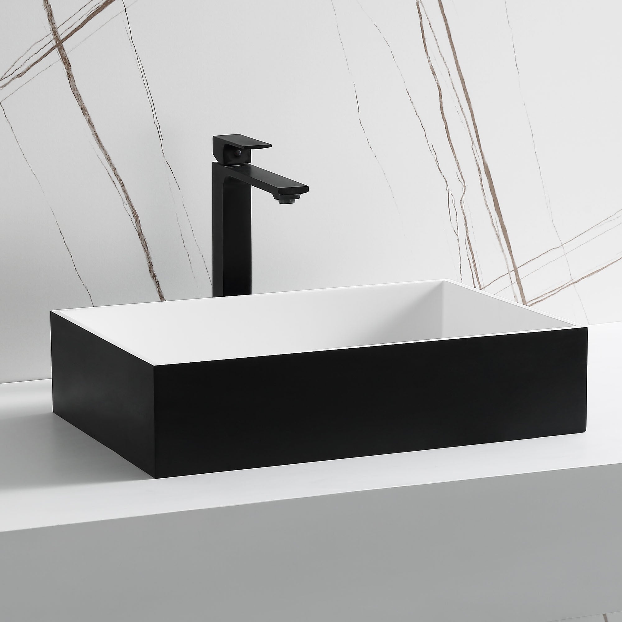 ALFI ABRS2014BM Black Matte 20" x 14" Solid Surface Resin Sink