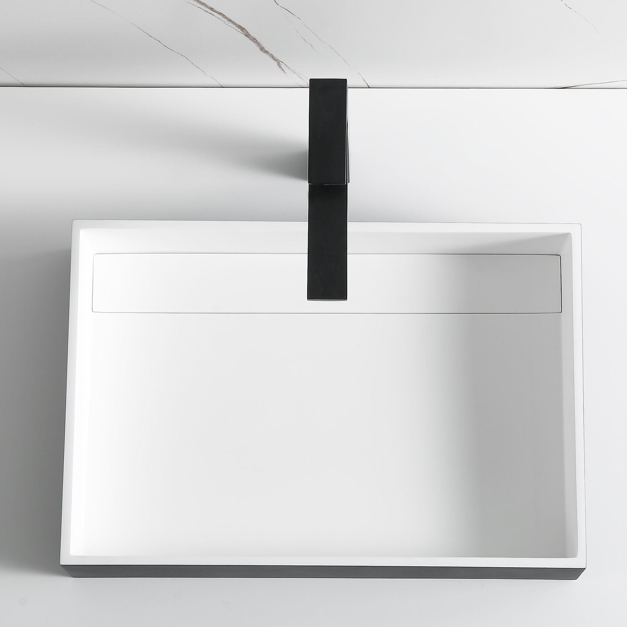 ALFI ABRS2014BM Black Matte 20" x 14" Solid Surface Resin Sink