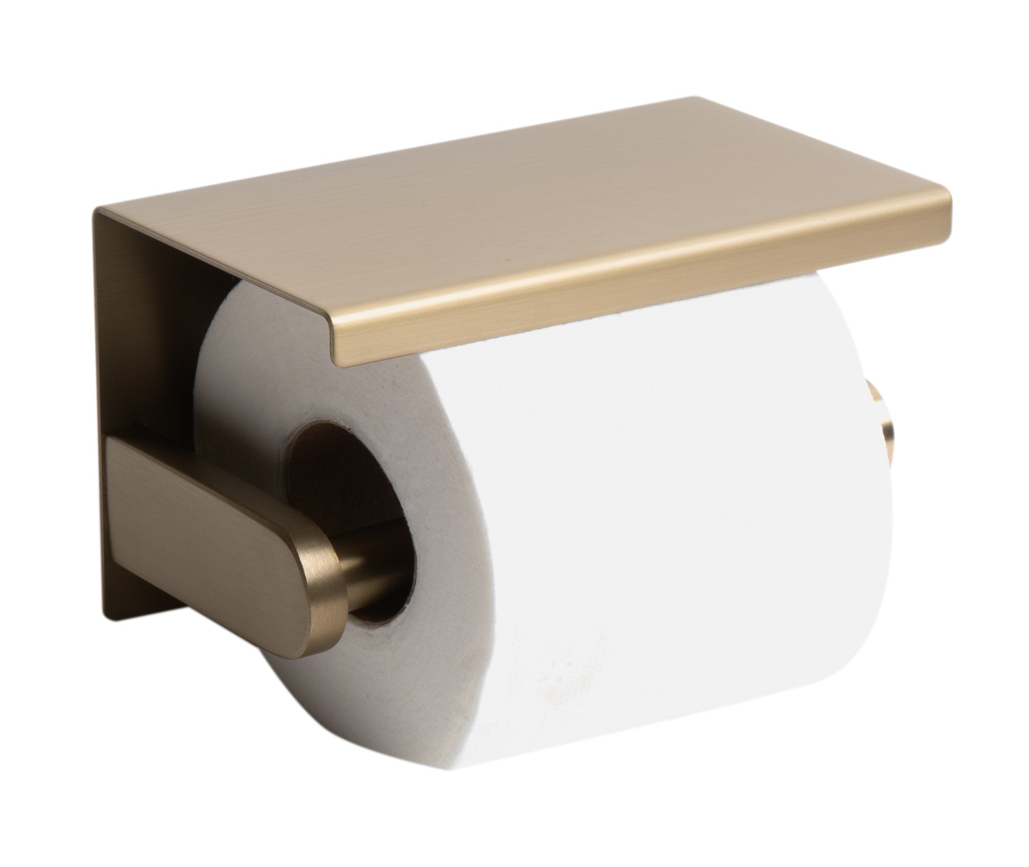 ALFI ABTPP66-BG Brushed Gold PVD Stainless Steel Toilet Paper Holder with Shelf
