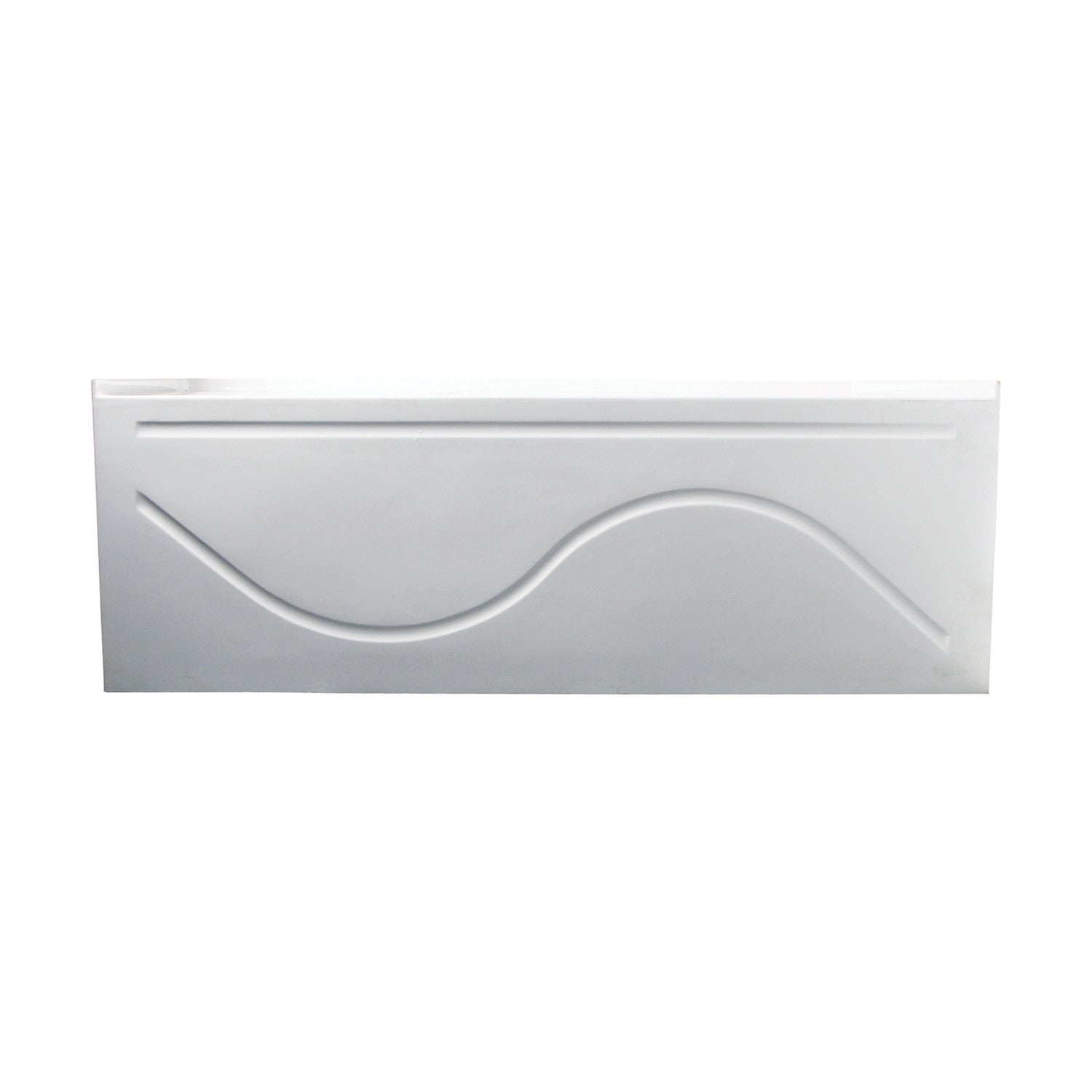 Aqua Eden VTAP603216L 60" Acrylic Rectangular 3-Wall Alcove Tub with Anti Skid and Left Hand Drain Hole, Glossy White