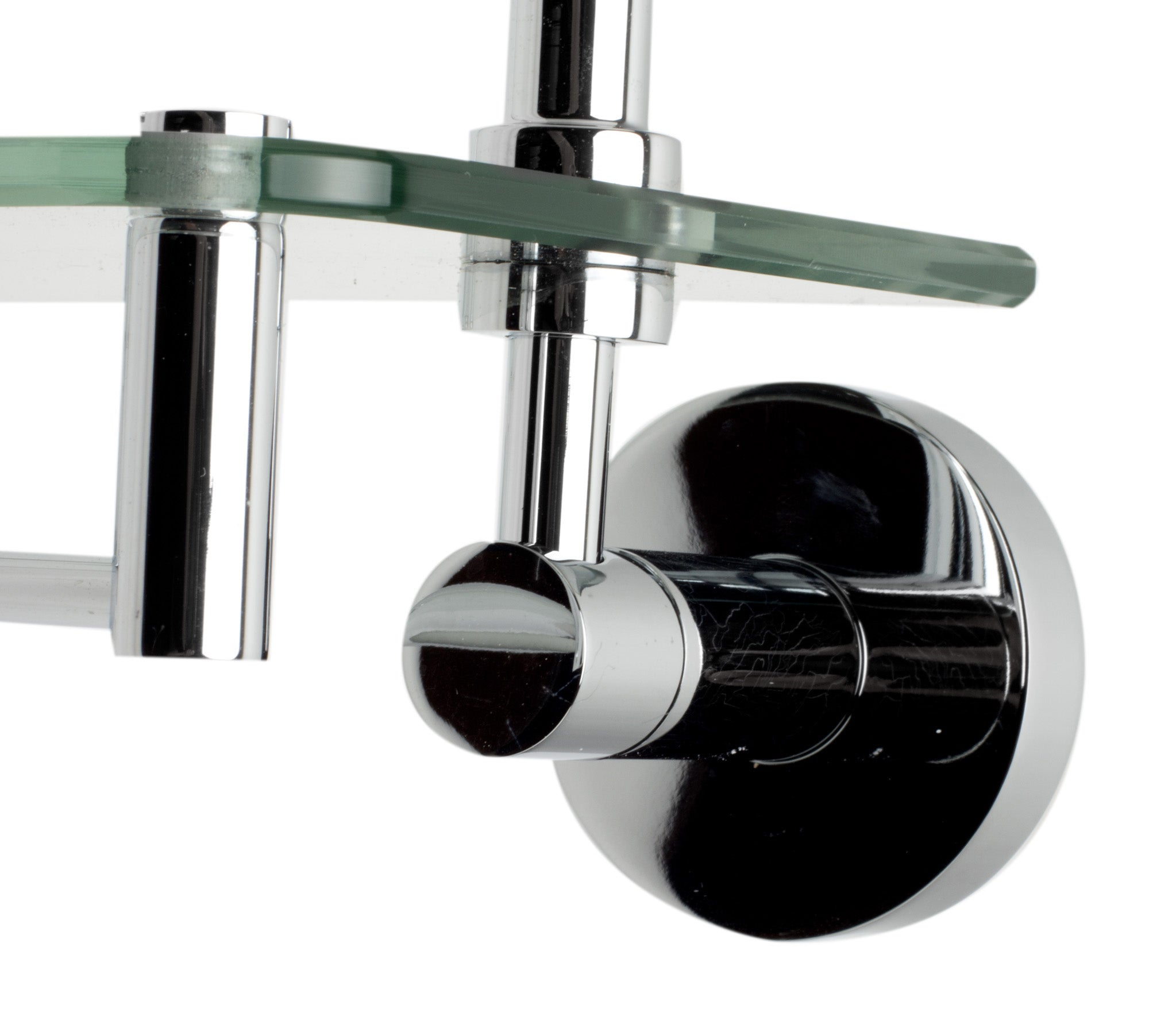 ALFI AB9549 Polished Chrome Wall Mounted Double Glass Shower Shelf Bathroom Accessory