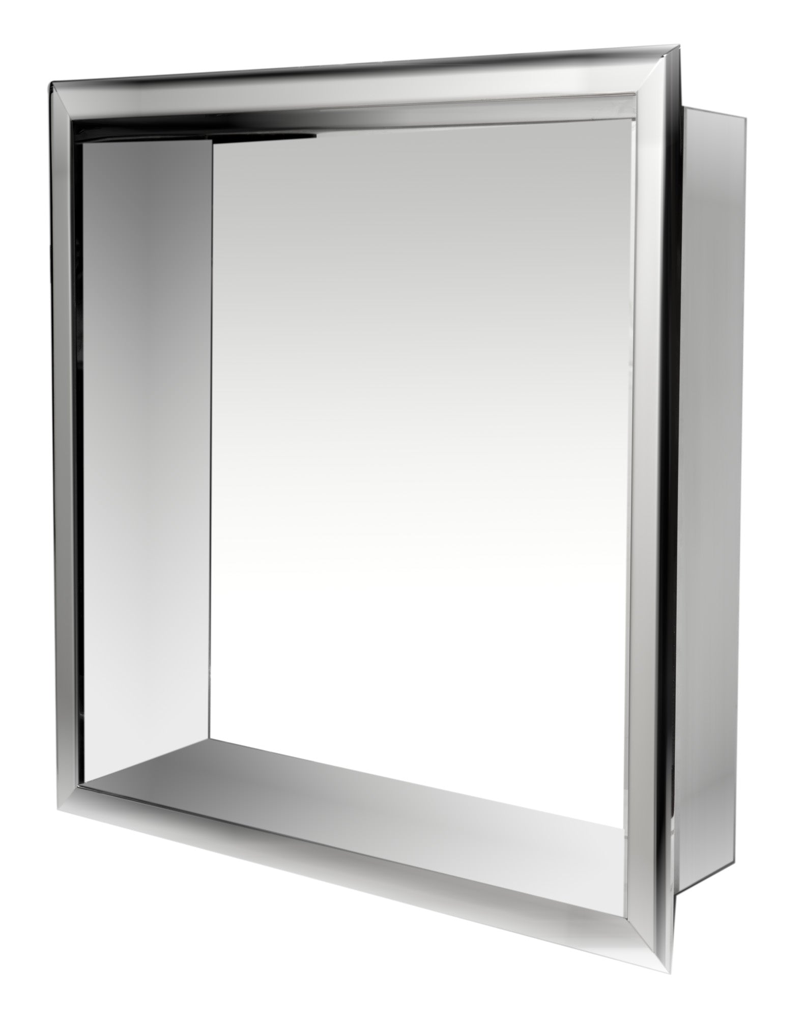 ALFI ABN1616-PSS 16 x 16 Polished Stainless Steel Square Single Shelf Bath Shower Niche