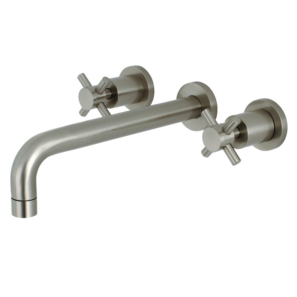 Kingston Brass KS8028DX Concord Two-Handle Wall Mount Roman Tub Faucet, Brushed Nickel