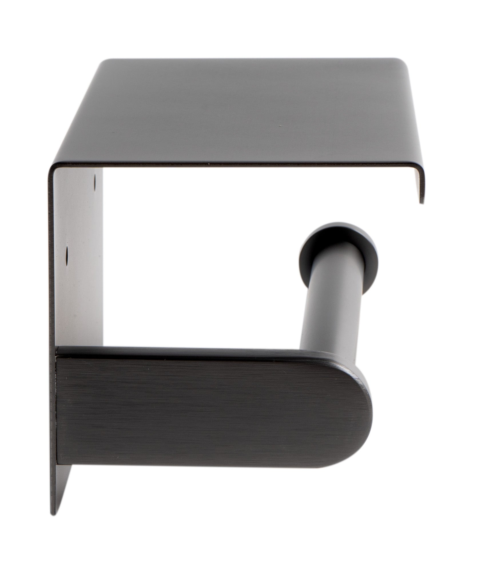 ALFI ABTPP66-BB Brushed Black PVD Stainless Steel Toilet Paper Holder with Shelf