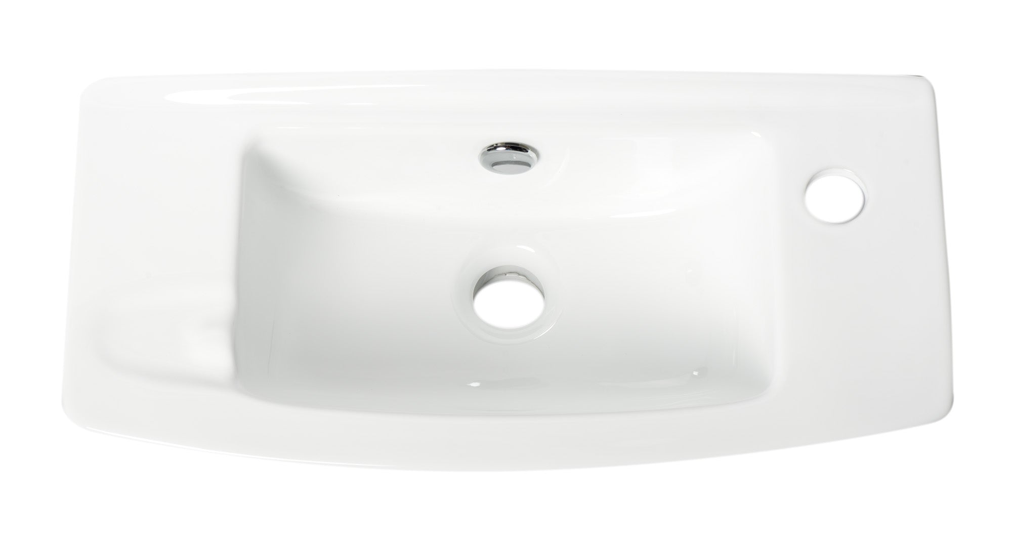 ALFI ABC115 White 20" Small Wall Mounted Ceramic Sink with Faucet Hole