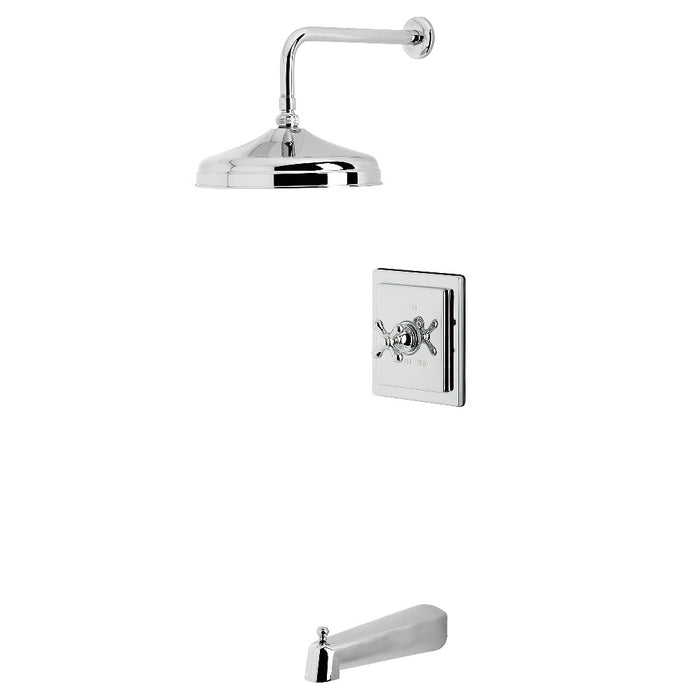 Kingston Brass KB6141AX Revival Single-Handle Pressure Balanced Tub and Shower Faucet, Polished Chrome