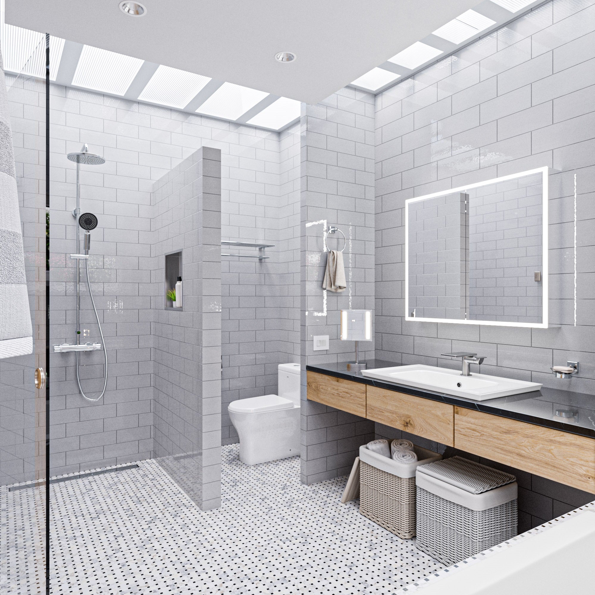 ALFI AB2867-PC Polished Chrome Round Style Thermostatic Exposed Shower Set