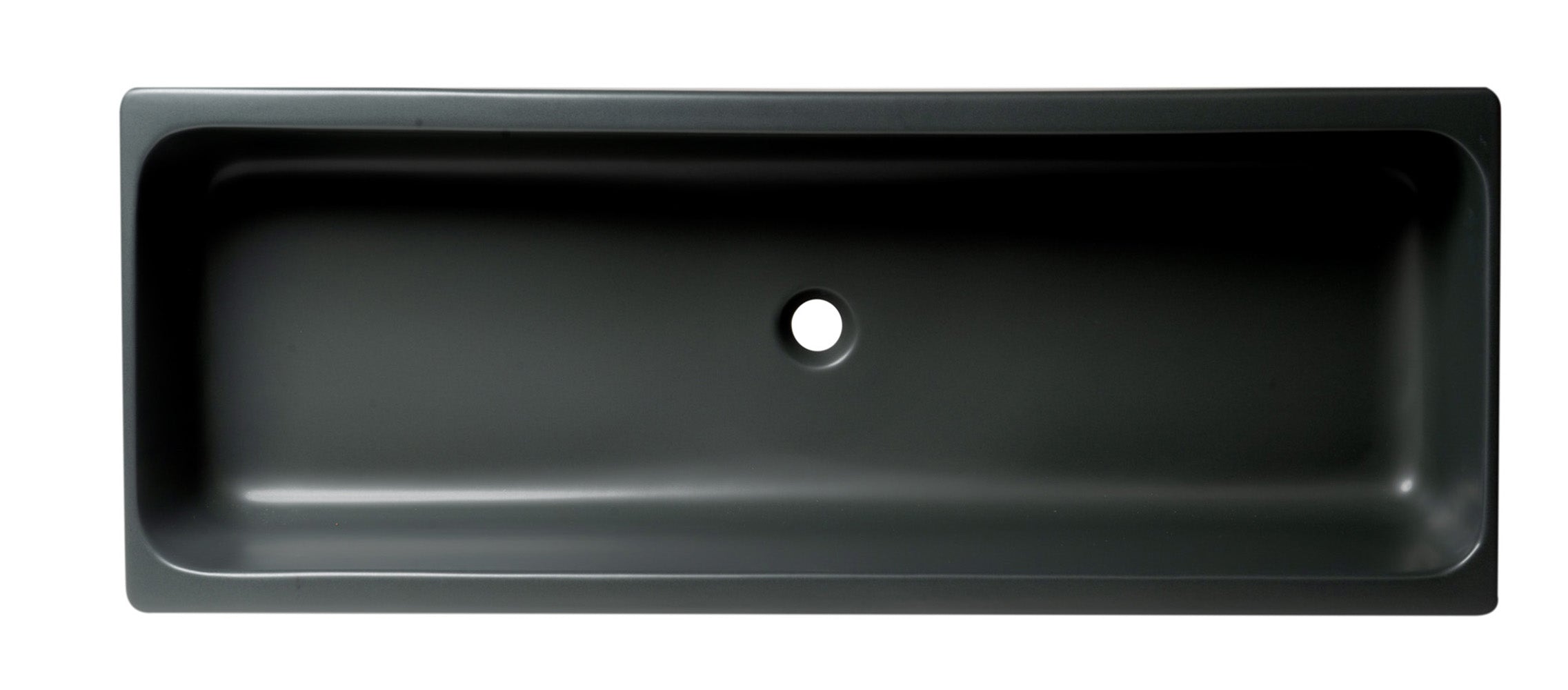 ALFI AB48TRBM 48" Black Matte Above Mount Fireclay Bathroom Trough Sink