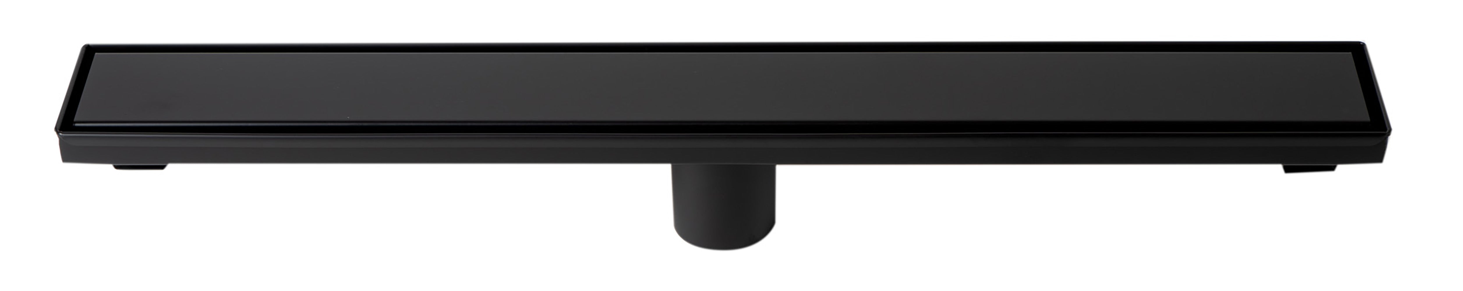 ALFI ABLD24B-BM 24" Black Matte Stainless Steel Linear Shower Drain with Solid Cover