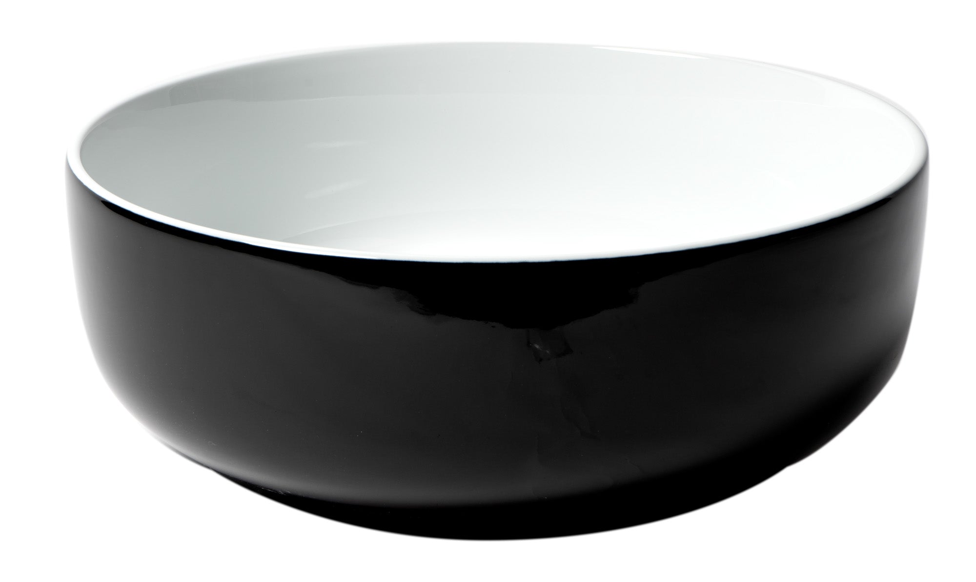 ALFI ABC908 Black & White 15" Round Above Mount Ceramic Sink