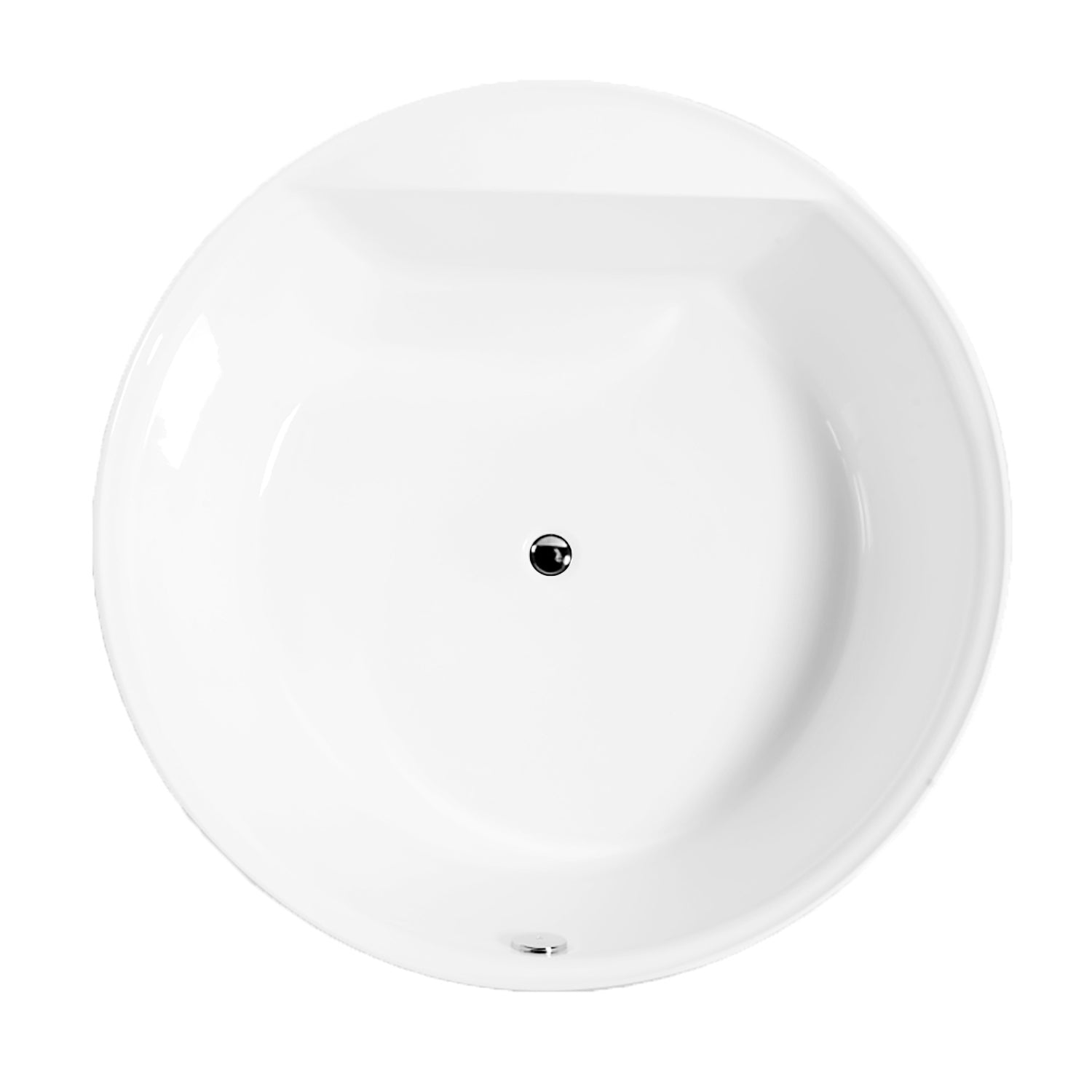 Kingston Brass VTRO535322 53" Acrylic Round Double Ended Freestanding Tub with Drain, Glossy White
