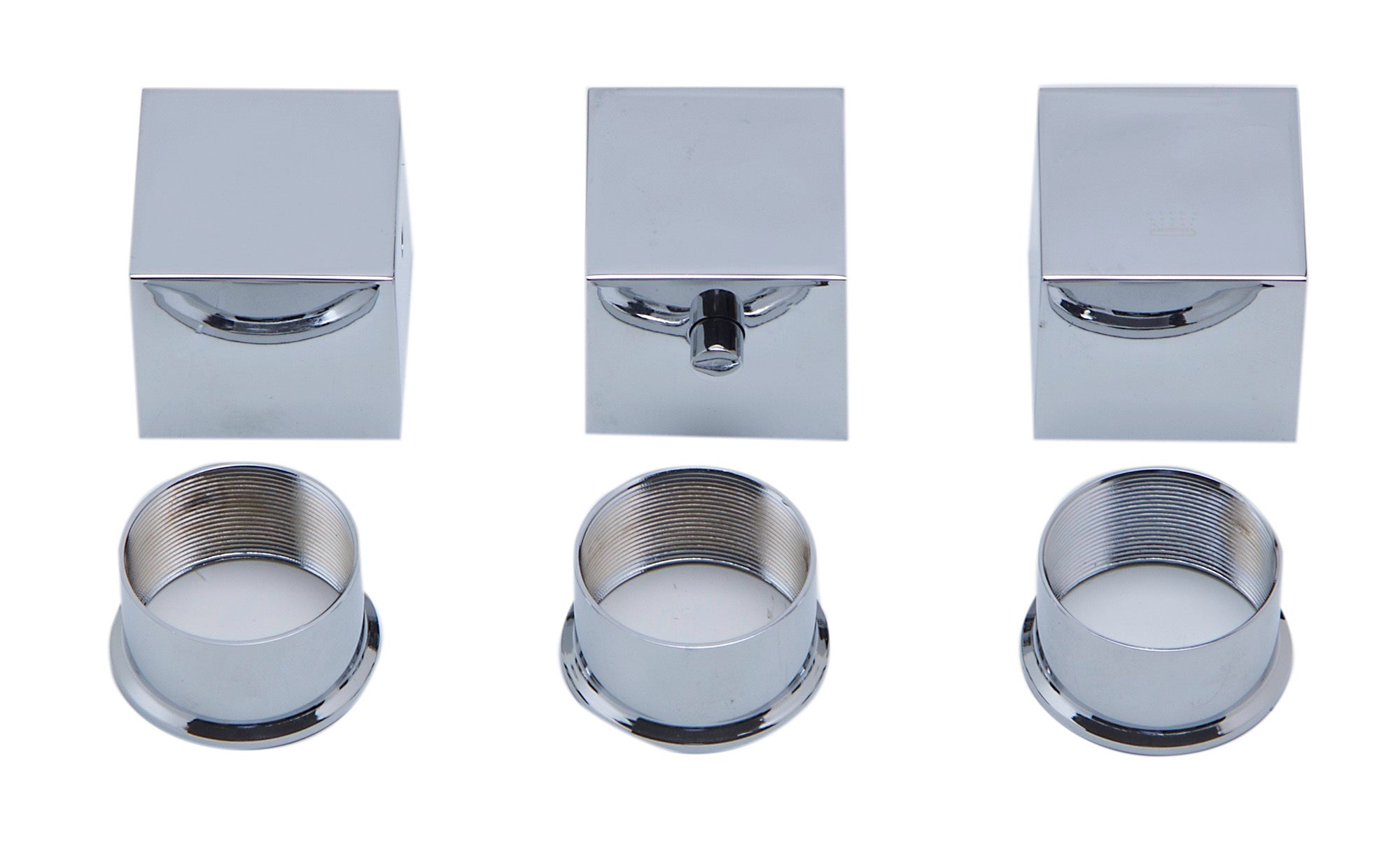 ALFI AB2801-PC Polished Chrome Concealed 3-Way Thermostatic Valve Shower Mixer Square Knobs