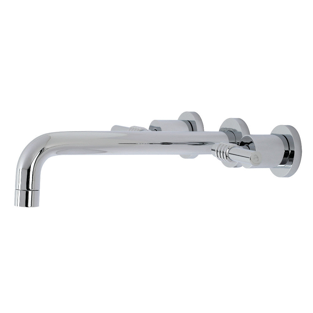 Kingston Brass KS8021ML Milano Two-Handle Wall Mount Roman Tub Faucet, Polished Chrome