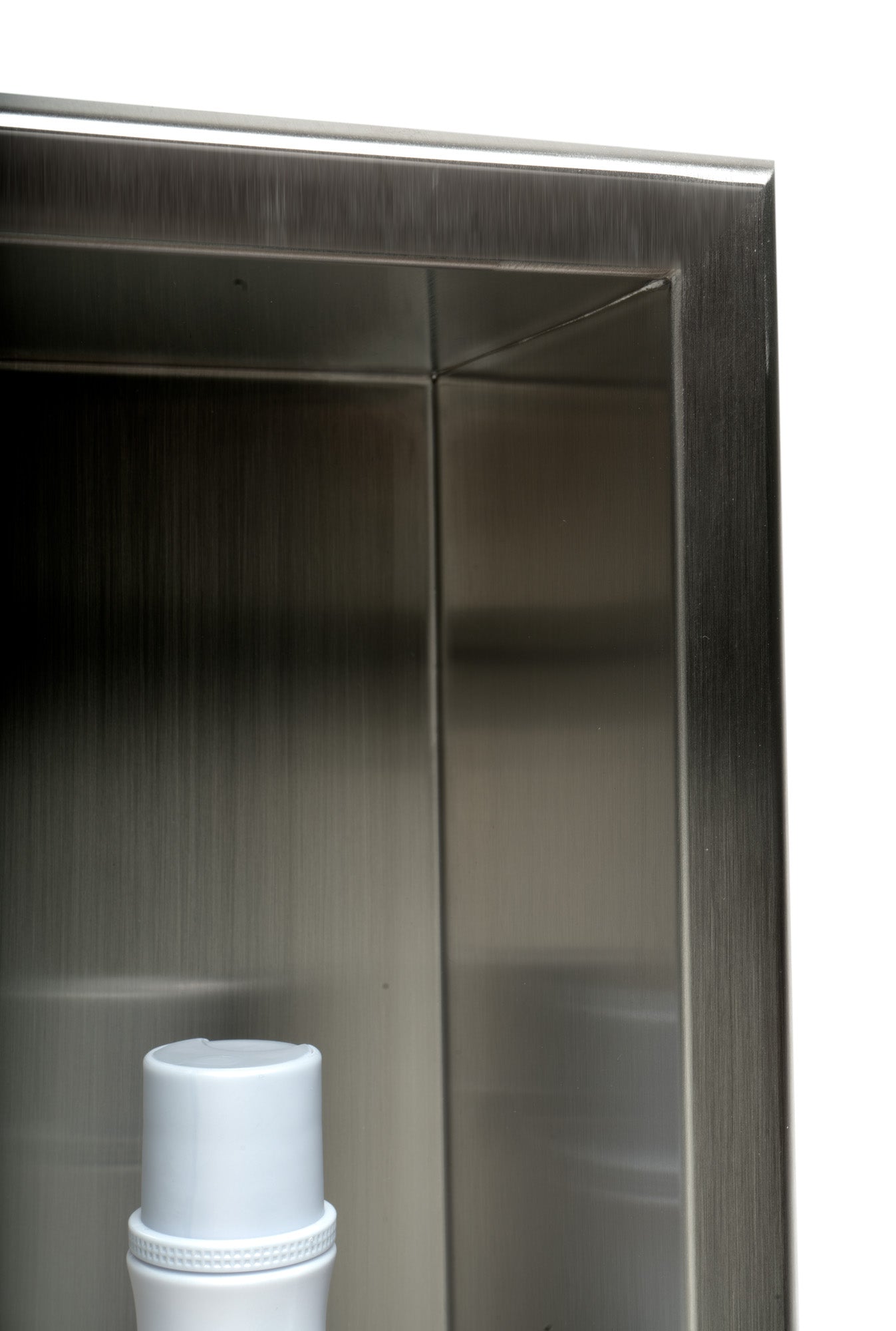 ALFI ABN1616-BSS 16 x 16 Brushed Stainless Steel Square Single Shelf Bath Shower Niche