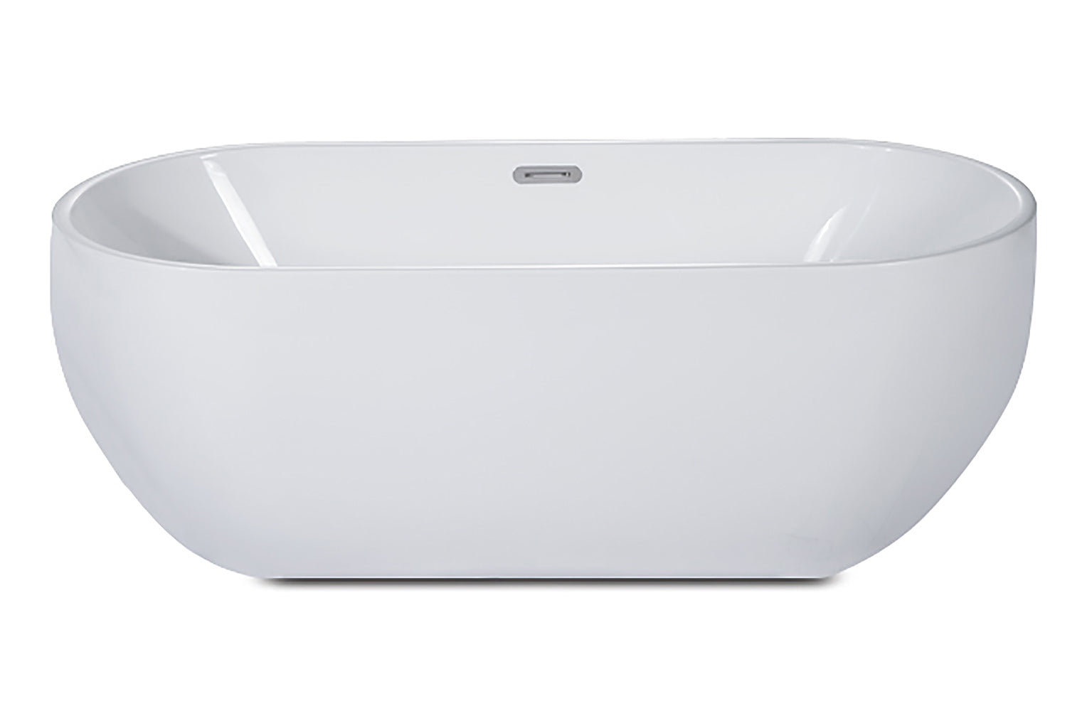 ALFI AB8839 67 inch White Oval Acrylic Free Standing Soaking Bathtub