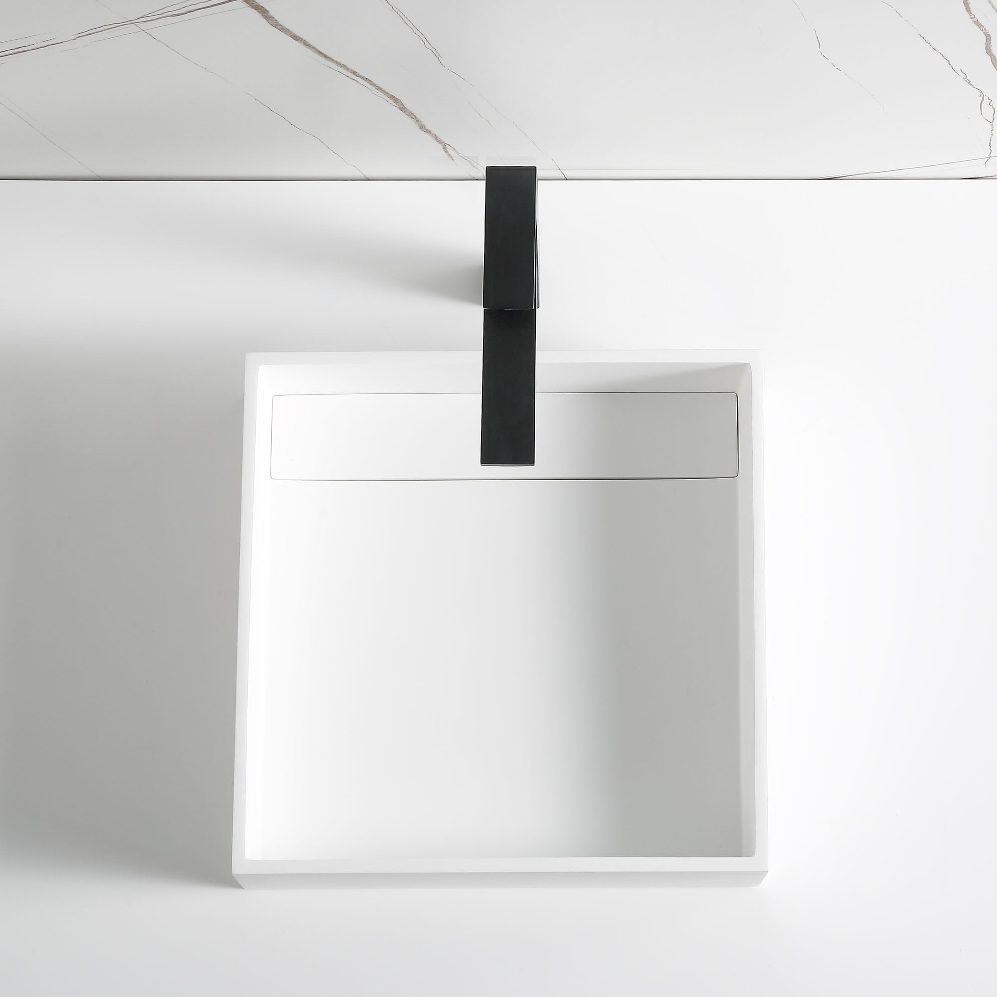 ALFI ABRS14S 14" Square White Matte Solid Surface Resin Sink