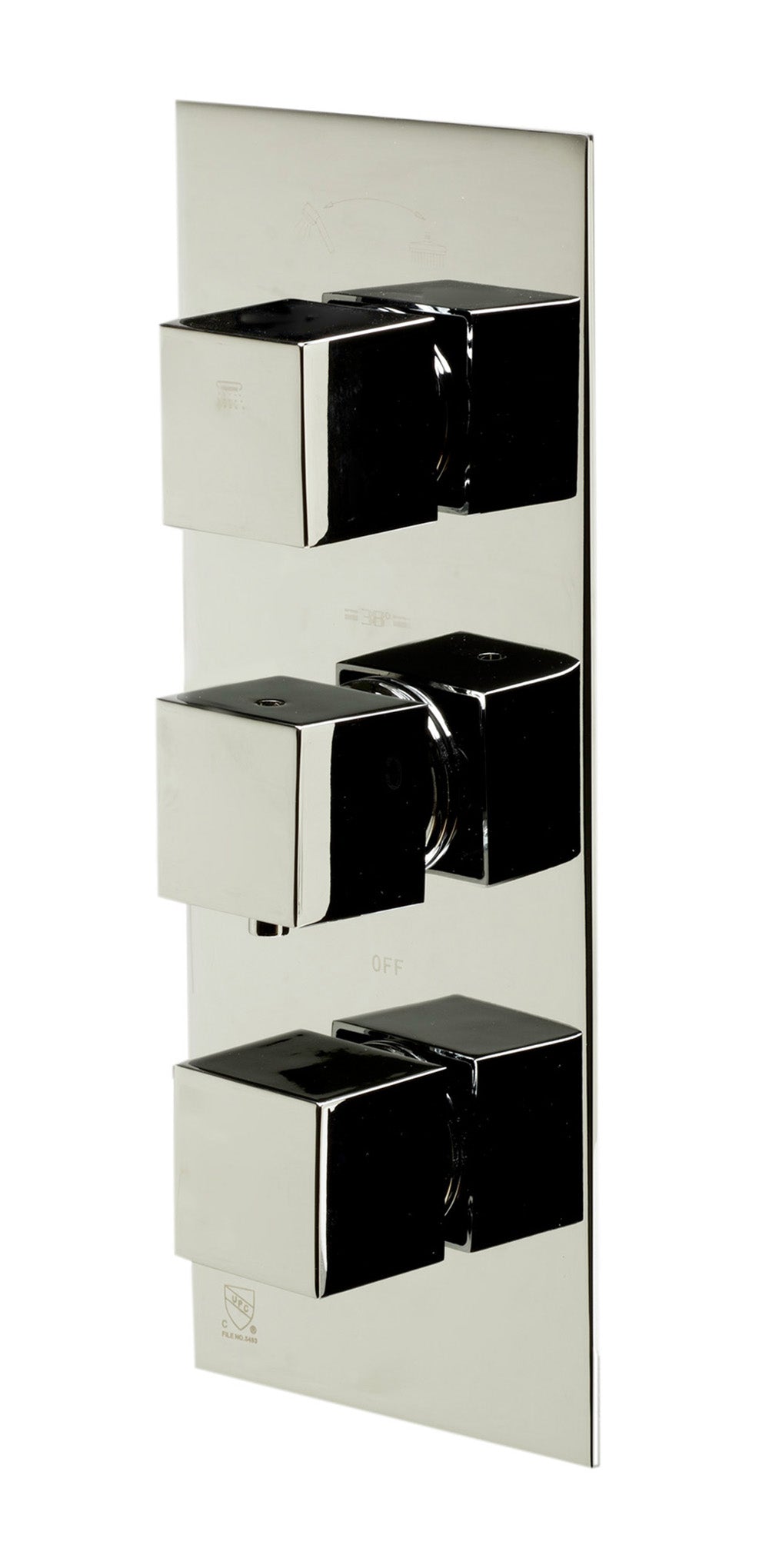 ALFI AB2701-PC Polished Chrome Square 2 Way Thermostatic Shower Mixer