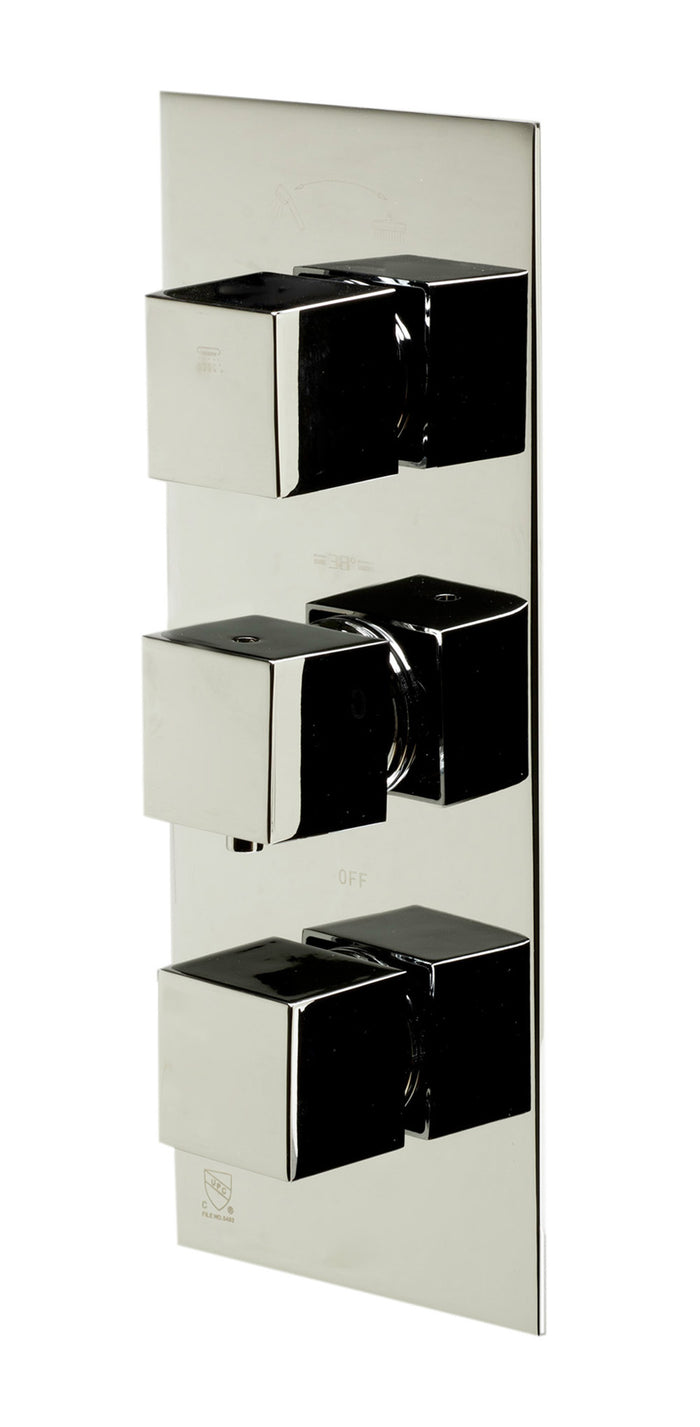 ALFI AB2701-PC Polished Chrome Square 2 Way Thermostatic Shower Mixer