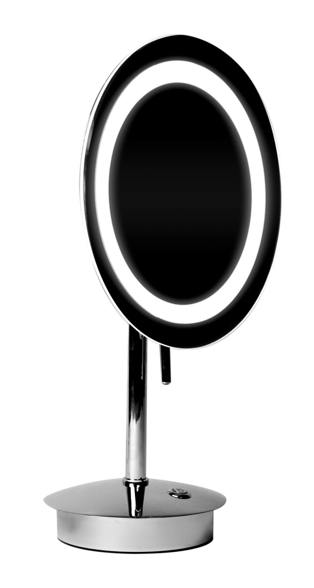 ALFI ABM9FLED-PC Polished Chrome Tabletop Round 9" 5x Magnifying Cosmetic Mirror with Light
