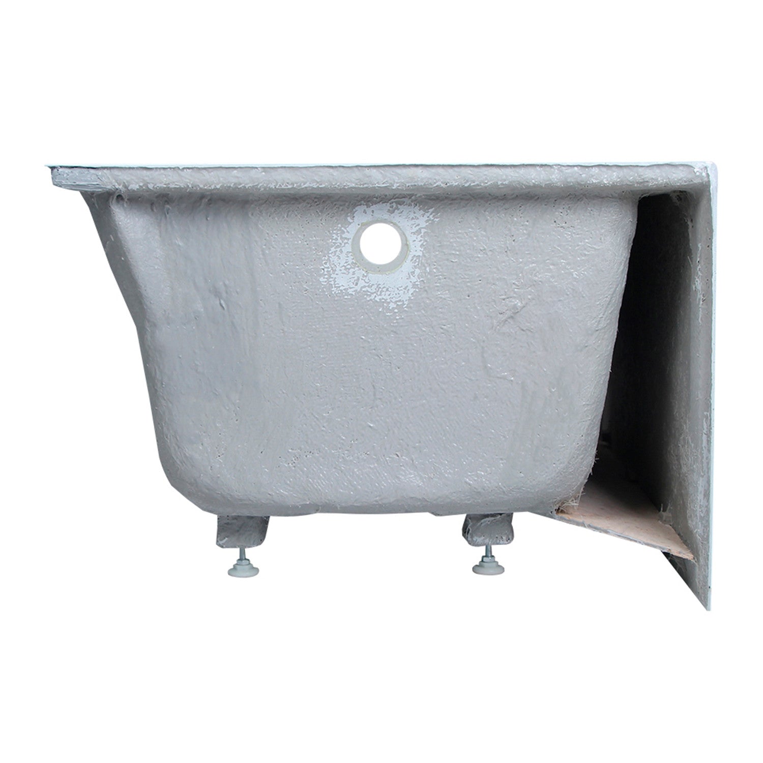 Aqua Eden VTDE483222L 48" Acrylic Rectangular 3-Wall Alcove Tub, Left Hand Drain Hole, Glossy White