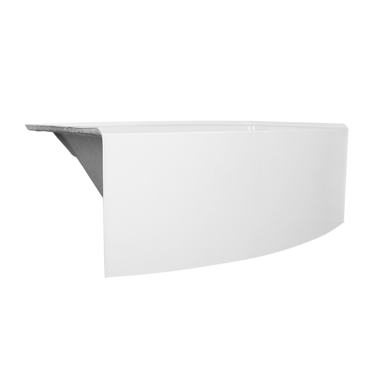 Aqua Eden VTDR663222R 66" Acrylic Curved Rectangular Apron 3-Wall Alcove Tub, Right Hand Drain, Glossy White